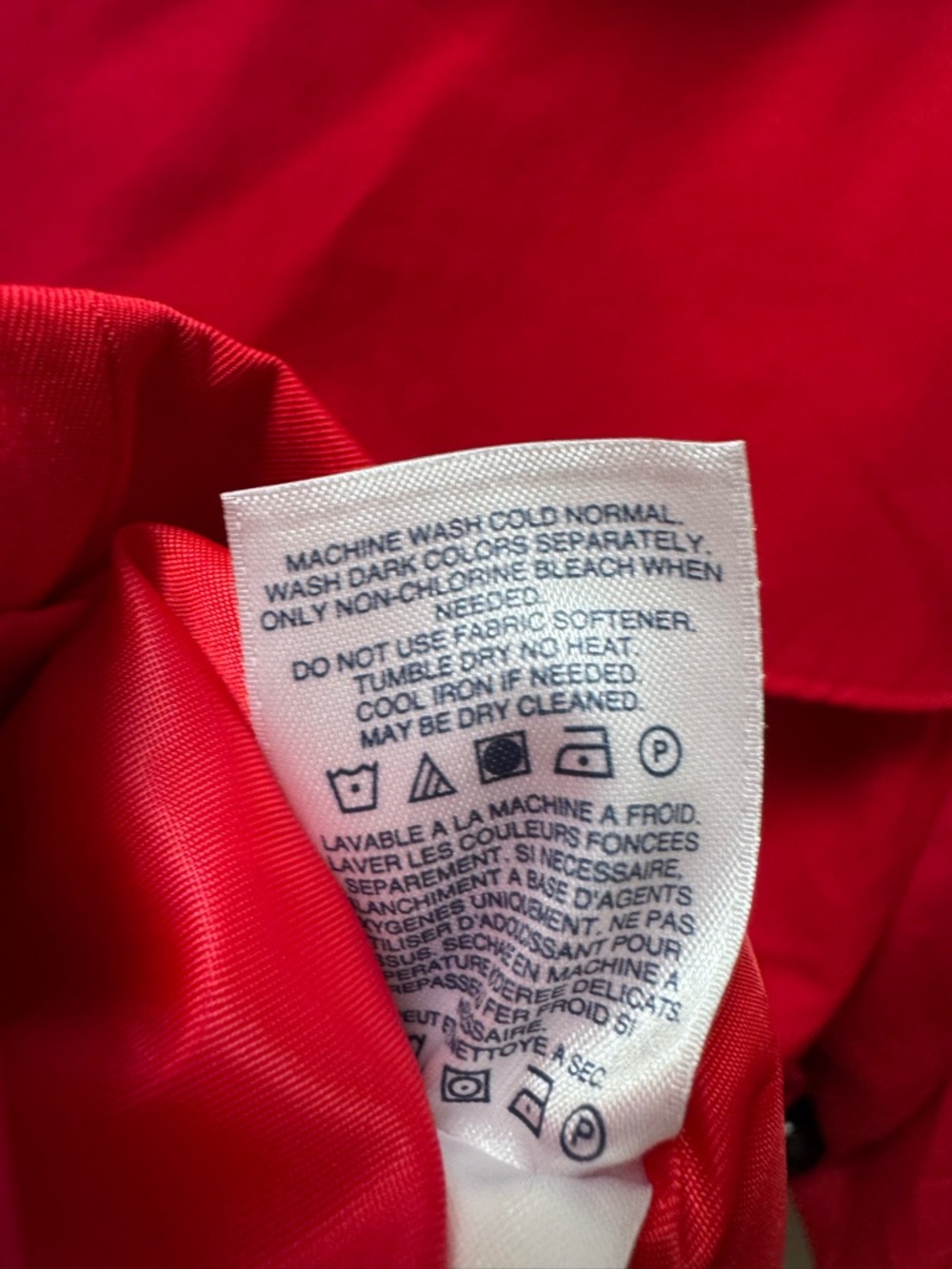 NWT Lands’ End 18W Trench Coat, Bright Cardinal - Picture 7 of 8